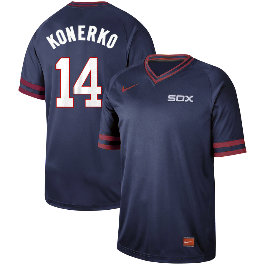 Men's Chicago White Sox #14 Paul Konerko Navy Cooperstown Collection Legend Stitched MLB Jersey
